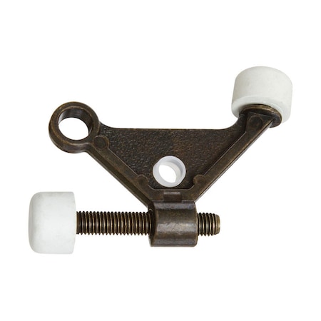 National Hardware National Hardware Zinc w/Rubber Tip Antique Brass Bronze Hinge Pin Door Stop Mounts to door N159-046
